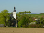 Blick von der Beerwalder H�he zur Pretzschendorfer Kirche