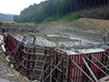 24.06.2006: Fundament f�r das Hochwasserentlastungsbauwerk (Entenschnabel)