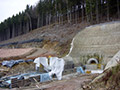 28.12.2007: Begonnener Bau des Stolleneinlaufbauwerks
